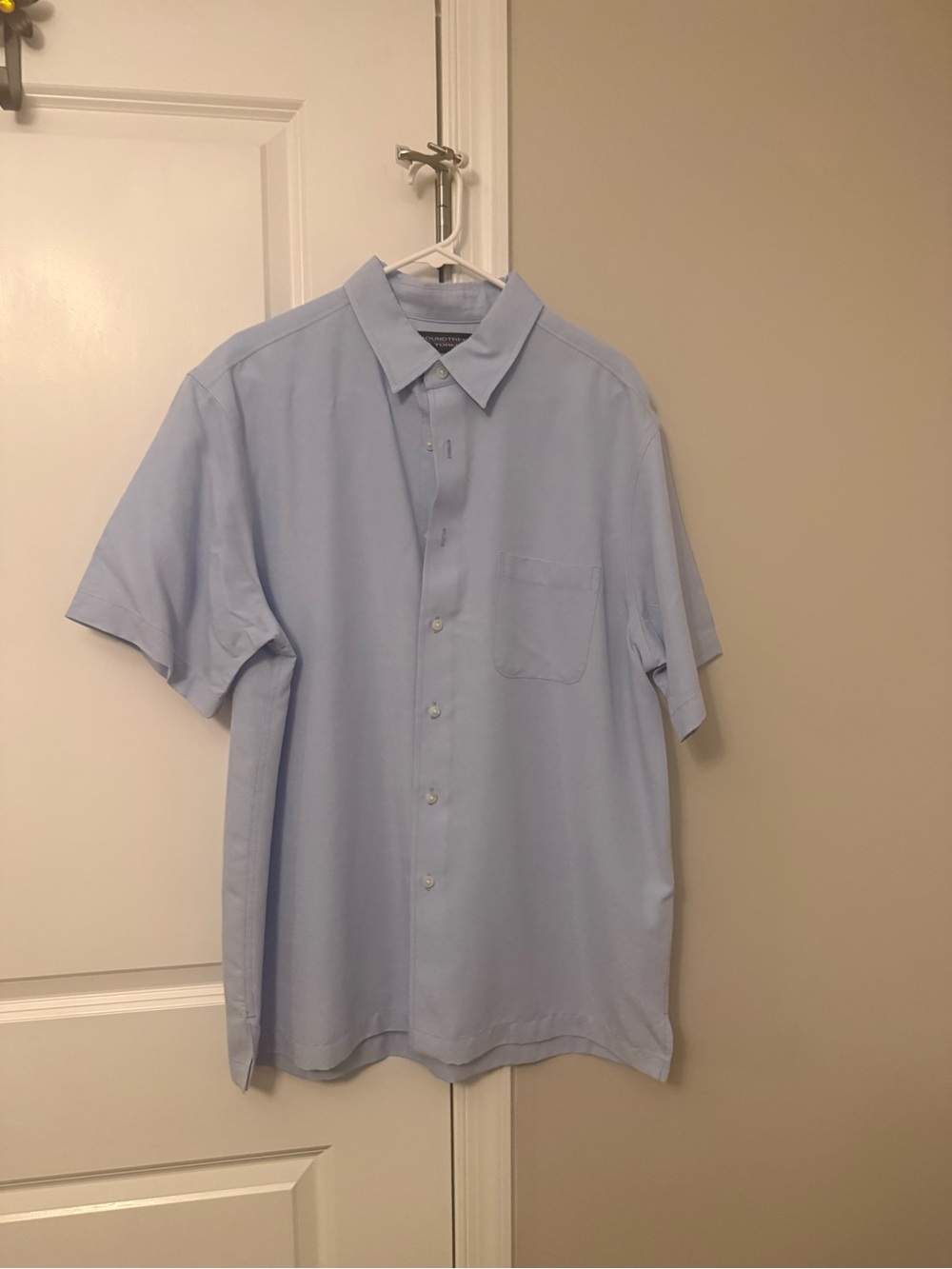 Roundtree & Yorke Light Blue Short-Sleeve Button-Down Shirt